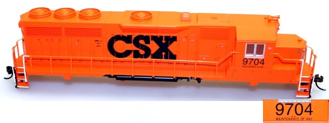Loco Body Shell - CSX #9704 ( MoW ) (HO GP40)